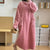 Winter-Ready Long Sleeve Double Pockets Flannel Nightgown