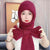 One-Piece Thickened Winter Knitted Fleece Women's Hat Scarf