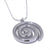 Stainless Steel Round Spiral Pendant Statement Necklace