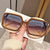 Retro Y2K Style Color Block Oversized Square Sunglasses