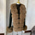 Women's Cozy Faux Fur Knitted Winter Fashion Cardigan Sweater