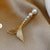 Exquisite Heart-Shaped Pearl Rhinestone Brooch Pins