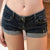 Form-Fitting Women's Low Waist Elastic Denim Shorts for Summer