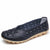 Genuine Leather Hollow Flat Shoes for Women's Everyday Wear