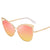 Stylish Retro Cat-Eye Design Metal Frame Mirror Sunglasses for Women