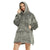 Oversized Plush Hoodie Blanket with Long Flannel Sleeves for Winter