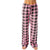 Cozy Plaid Print Drawstring Waist Women's Full Length Pajamas