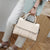 Crocodile Textured Genuine Leather Bag with Detachable Shoulder Strap