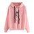 Solid Color Finger Heart Hooded Drawstring Sweatshirt