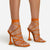 Women's Strappy Lace-Up High Heel Sandals with Square Toe Elegance