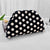 Portable and Lightweight Polka-Dot Knitted Cosmetic Pouch Bag