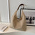 Slouchy Faux Suede Minimalist Shoulder Bag for Women