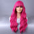 Color-Pop Long Wavy Hair Wig with Bangs for Women’s Trendy Looks