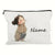 Custom Name with Cute Girl Pattern Cosmetic Makeup Pouch Bag
