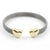 Stainless Steel Double Heart-Shaped Cuff Bangle Bracelets