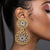 Eye-Catching Large Floral Earrings with Intricate Double Layer Detail