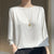 Women's Urban Elegance Loose Style O-neck Basic Blouse