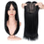 Realistic Clip-In Straight Hair Topper with Bangs for Women