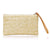 Casual Women's Woven Straw Long Clutch Wallet with Wrist Strap