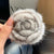 Vintage-Inspired Faux Fur Flower Brooch for Fashion Enthusiasts