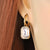 Dazzling Cubic Zirconia Embellished Square Hoop Earrings for Women