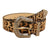 Western-style Leopard Print PU Leather Buckle Belts for Women