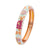 Beautiful Enameled Floral Bangle Bracelets for Women’s Fashion