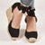 Women's Chic Close-Toe Lace-Up Espadrille Wedge Sandals