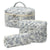 Travel-Friendly 3-Piece Makeup Bag Set with Zipper Closure