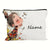 Custom Name with Cute Girl Pattern Cosmetic Makeup Pouch Bag