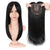 Realistic Clip-In Straight Hair Topper with Bangs for Women