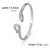 Stainless Steel Adjustable Snake-shaped Open Cuff Bracelets