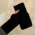 Winter Plush Knitted Half Finger Gloves for Women