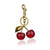 Women's Sweet Cherry Charm Handbag Pendant Keychain