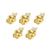 5pcs Elegant Golden Flower Hair Forks with Faux Pearl Accent