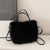 Plush Faux Fur Top Handle Crossbody Shoulder Bags for Women