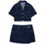 Casual Women's Short-sleeve Denim Top with Mini Short Skirt Set