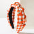 Autumn-Inspired Knotted Fabric Headband Embellished with Rhinestones