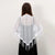 Summer Elegance Embroidered Lace Tassel Triangle Scarf for Women