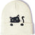 Cute Cat Embroidered Knitted Solid Color Outdoor Beanie Hats