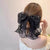 Women's Big Bow Elastic Hair Ties with Faux Pearl Decor