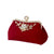 Delicate Rhinestone-Studded Flower Detail Party Clutch Bag