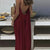 Loose-Fit Spaghetti Strap Solid-Color Summer Dress for Women