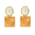 Women's Asymmetry Water Ripple Square Dangle Earrings