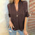 Casual Slouchy One-Button Short Sleeve Open-Knit Cardigan