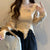 Casual Ruffled Bow-Accent Long Sleeve Sweater for Women