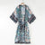 Women's Printed Long Kimono Robe with Belt for Stylish Lounge Wear