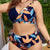 Fun Summer Flower Pattern Plus Size Swimwear Bikini Sets