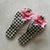 Non-Slip Women's Summer Checkered Pattern Flower Decor Slippers