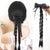 Stylish 18-inch Bow Claw Clip Ponytail with Double Twist Long Braid